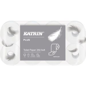 Toiletpapier katrin plus 3laags 250vel 72rol wit | Doos a 72 rol