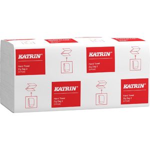 KATRIN Z-vouwbare handdoeken, wit, 2-laags, 2 x 18 g/m², 244 x 230 mm
