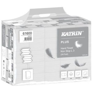 Handdoek Katrin 61600 W-vouw Plus 3laags 20,3x32cm 25x90st