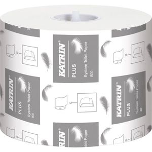 Katrin Plus toiletpapier voor dispensers, 2-laags, 800 vellen, pak van 36 rollen