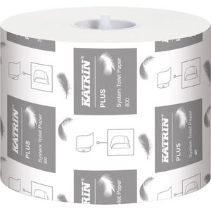 Toiletpapier Katrin Plus System 2-laags 800vel 36rollen wit