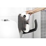 Spender Katrin Toilettenpapier L15.4xB31.8xH18.7cm Kunststoff Schwarz,1 Stück