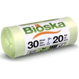 Bioska - Afvalzakken - 30 Liter - 20 Stuks - Composteerbaar