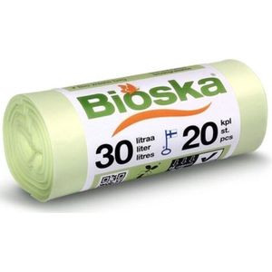 Bioska - Afvalzakken - 30 Liter - 20 Stuks - Composteerbaar