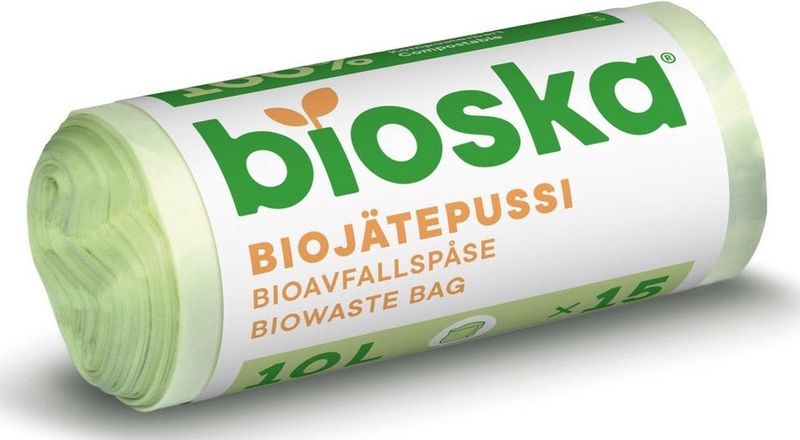 Bioska - Afvalzakken - 10 Liter - 15 Stuks - Composteerbaar