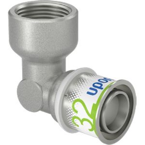 Afvoerbocht - Grijs - Messing - 90° - 32 mm en 1" (25) Aansluitingen