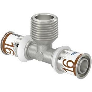 Uponor MLC perskoppeling T stuk 16 x 1/2 x 16 buitendraad