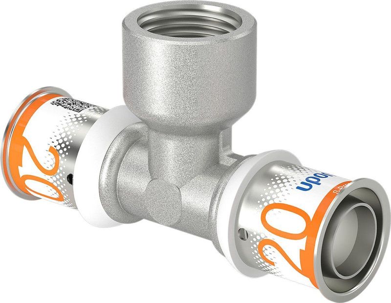Uponor S-Press PLUS T-Stück mit Innengewinde 20-Rp1/2"FT-20