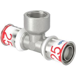 Uponor S-Press Plus T-Stuk - 25x3/4mm Binnendraad - Messing