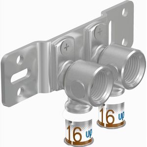 Uponor S-Press Plus Radi Pers Montageplaat - 16mm x 1/2bi - Niet Draaibaar - Muurplaten HOH 50mm