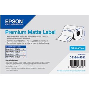 Epson Premium Matte Label - Die-cut Roll: 102mm x 76mm, 440 labels