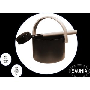 Saunia - Sauna Emmer - 6 liter - Met bijpassende opgietlepel - Mokka