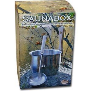 Saunia - Sauna emmer en lepel - RVS - 4,5L