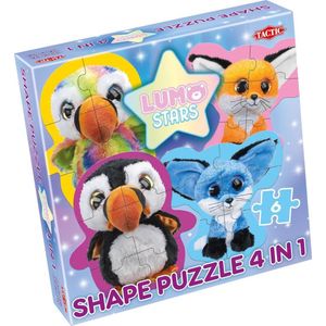 4-in-1 Vormpuzzel (Papegaaiduikers & Vossen) - 24 stukjes