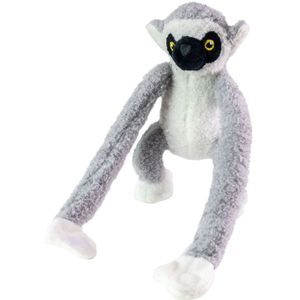 Tactic Jungle mates knuffel - lemur maki grijs zwart