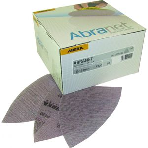 Mirka Abranet net delta schuurschijven voor driehoekschuurmachines 100x152x152 mm klittenband / korrel P120 / 50 st / voor het schuren van hout, plamuur, lak, kunststof / 5421905012