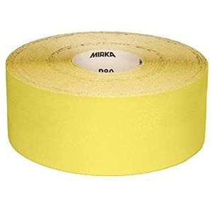 Mirka Yellow Schuurpapier Schuurrol / 150mm x 50m / P80 / schuren van hardhout, zachthout, verf, plamuur, kunststof / 1 rol