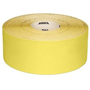 Mirka Yellow Schuurpapier Schuurrol / 150mm x 50m / P180 / schuren van hardhout, zachthout, verf, plamuur, kunststof / 1 rol