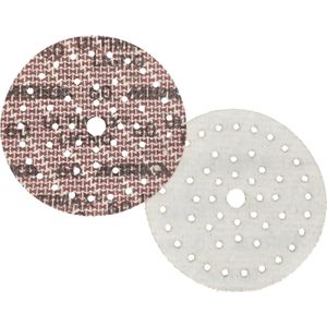 Mirka Ultimax Ligno 150 mm multi-fit schuurschijven met klittenband/korrel 320/100 stuks/meerdere gaten/voor het schuren van houten oppervlakken
