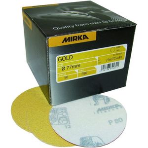 MIRKA Gold Schuurschijven 77mm zonder gaten - P500