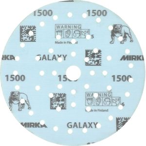 Mirka Galaxy epoxy schuurpapier 150mm Klittenband korrel 120 voor het schuren van epoxyhars, hout, epoxy, rivertable / 50 stuks schuurschijven