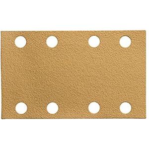 Mirka Gold Universeel Schuurpapier 81x133mm / Klittenband / Korrel P80 / 8-gaats / 50 st / Voor het schuren van gips, plamuur, spaanplaat, hout, lak