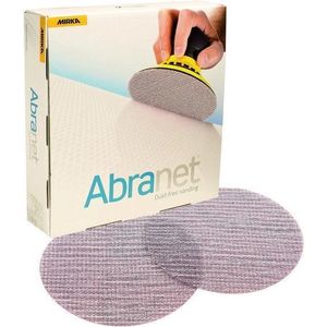 Mirka Abranet netschuurschijven Ø 150 mm klittenband/korrel P80 / 50 st/voor het schuren van hout, plamuur, lak, kunststof / 5424105080
