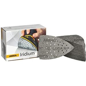 Mirka Iridium Schuurdriehoek Premium Schuurpapier 100x152x152mm 36-gaats Klittenband Korrel 40, 50 stuks / Voor het schuren van lak, plamuur, grondverf, hout, staal, vaste materialen, kunststoffen