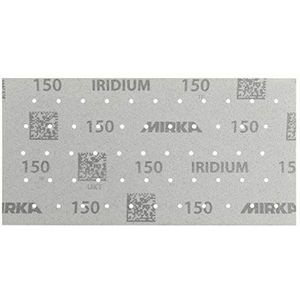 Mirka Iridium Premium schuurpapier 115x230mm Klittenband 55-gaats, korrel 150, 50 st / Voor het schuren van lak, plamuur, grondverf, hout, staal, minerale materialen, kunststoffen