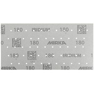 Mirka Iridium Premium schuurpapier 115x230mm Klittenband 55-gaats, korrel 220, 50 st / Voor het schuren van lak, plamuur, grondverf, hout, staal, minerale materialen, kunststoffen
