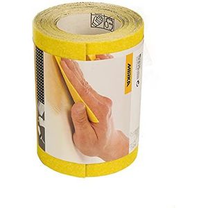 Mirka Yellow schuurpapier rol / 115mm x 5m / P100 / slijpen van hardhout, zacht hout, verf, stopverf, kunststof, 1 rol