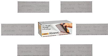 Mirka - Abranet Net Schuurstrips - Mix-pack 5 stuks - Voor Stofvrij Schuren
