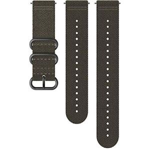 Suunto Originele reservearmband voor SUUNTO Spartan Sport WRH, SUUNTO 9, textiel, lengte: 24,4 cm, breedte: 24 mm, grijs/zwart, met bevestigingspennen, SS050229000