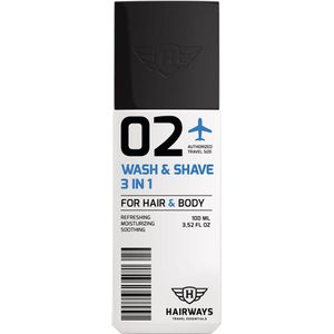 Hairways - Wash & Shave 3 in 1 - Reisverpakking - 100ml