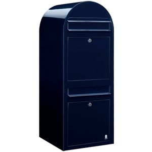 Bobi - Duo - Brievenbus - Zwart Blauw - Staal - Dubbele Capaciteit