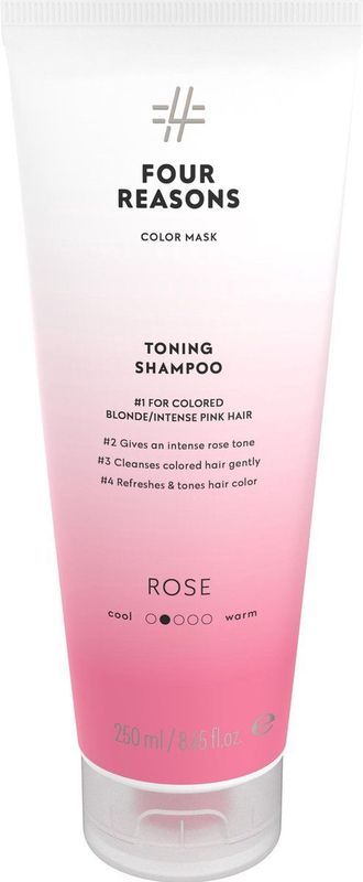Four Reasons - Color Mask - Toning Shampoo - Rose - 250ml