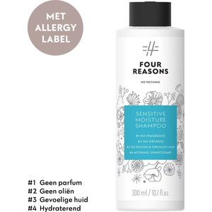 Four Reasons - No Nothing Sensitive Moisture Shampoo - 300 ml - Voor de gevoelige hoofdhuid - Zonder parfum!