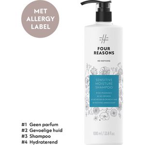 Four Reasons - No Nothing Sensitive Moisture Shampoo - 1000 ml - Voor de gevoelige hoofdhuid - Zonder parfum!