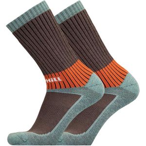 Uphillsport - Vaaru - Wandelsokken - Bruin/blauw - 4-laags Softech M3 met Merino en Bamboe