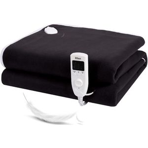Zilan Elektrische Heizdecke mit Timer Wärmedecke 150x80cm schwarz