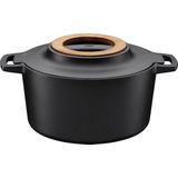 Fiskars Norden Braadpan Gietijzer 4L - Gietijzeren Braadpan met Deksel - Thermium™ Anti-aanbaklaag