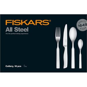 Fiskars All Steel Bestekset 16-delig - Bestekset 4 Persoons