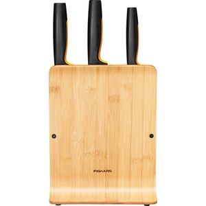 Fiskars FF Knife block bamboo 3 knives - Messenblok
