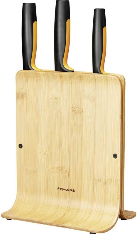Fiskars FF Knife block bamboo 3 knives - Messenblok