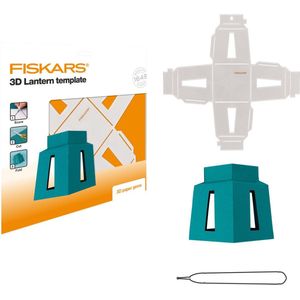 Fiskars 3D-vormen van papier, lantaarn-sjablonen, voor het maken van 3D-vormen, kunststof, wit, 1059568