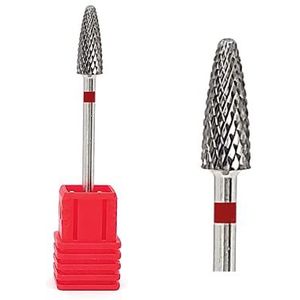 Natury Nails Wolfraamcarbide frees voor nageldraaier, manicure, pedicure, nagellak, acrylnagels en gelnagels, maïs/piramidevorm (fijne korrel)