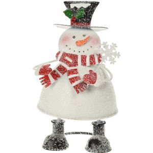 kerstfiguur metaal - sneeuwpop - kerst - kerstdecoratie - decoratie - kerstfiguren