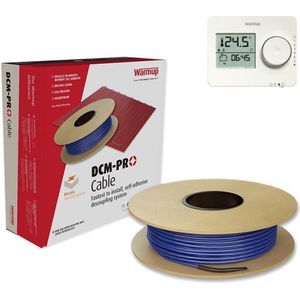 5m² DCM-PRO Vloerverwarming kabel voor 5m² + gratis WARMUP Tempo klokthermostaat