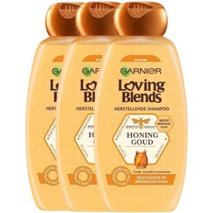 Garnier Loving Blends Honing Goud Herstellende Shampoo - 3 x 300 ml - Voordeelverpakking