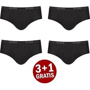 Sloggi - Basic Midi 4-pack - Zwart